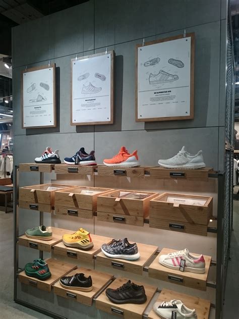 Adidas Store Milan Retail Interior Go Shopping Shoe Rack Standing