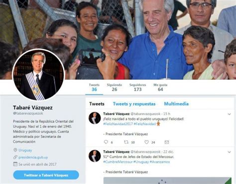Born january 17, 1940) is a uruguayan politician who has been president of uruguay since 2015. Presidencia denunciará una falsa cuenta de Twitter de ...