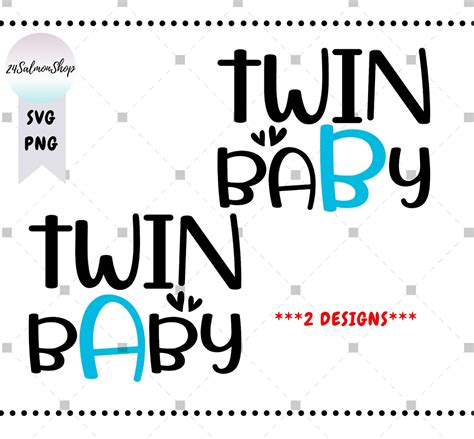 Twin Baby Svg Png Twin A Svg Twin B Svg Best Friend Svg Etsy
