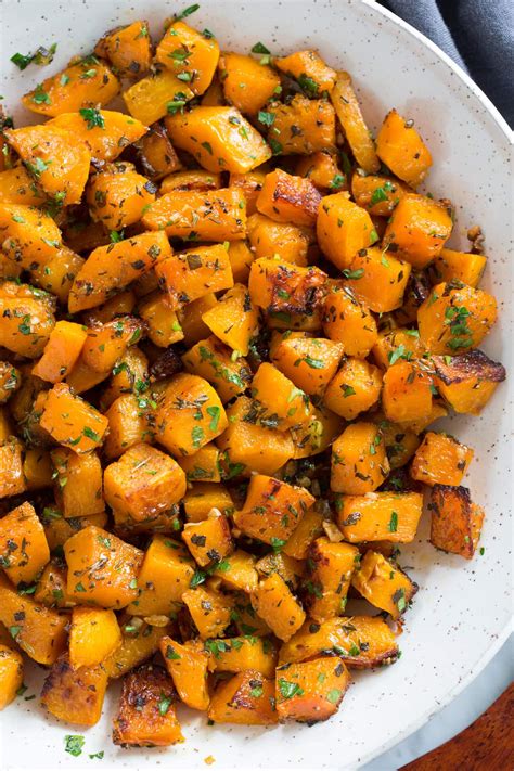 Roasted Butternut Squash With Garlic And Herbs Cooking Classy