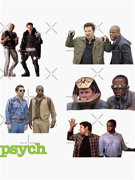 Psych Sticker Pack The Sequal Sticker For Sale By Morannewebb