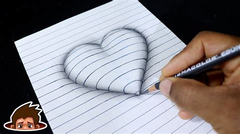 42 Drawing 3d Heart Pics Drawing 3d Easy