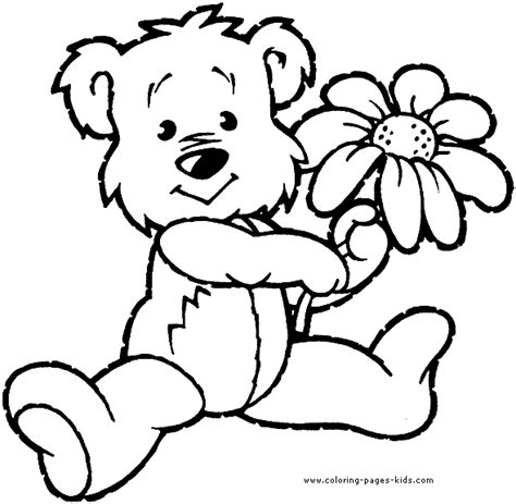 Discover our coloring pages of bears to print and color for free ! bear with a flower, bear color, bears animal coloring ...