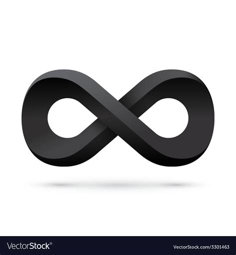 Black Infinity Symbol Conceptual Icon Royalty Free Vector