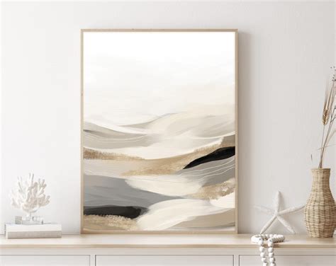 Printable Digital Download Large Poster Beige Abstract Painting Beige