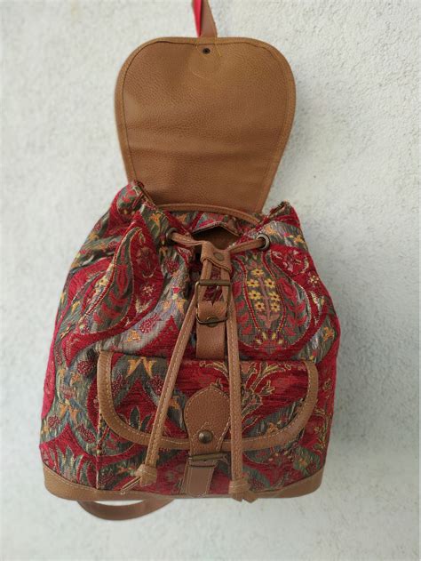 1 Handmade Backpack Designed With Authentic Patterned Fabric Etsy