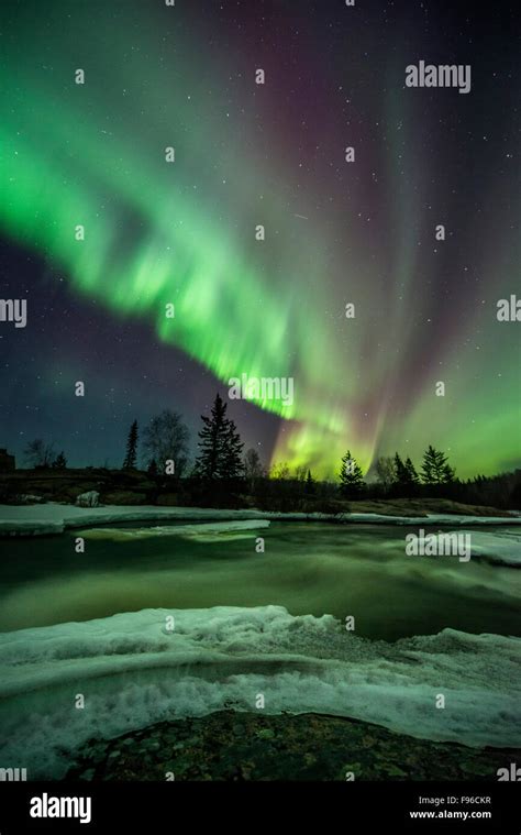 Northern Lights Aurora Aurora Borealis Pinawa Dam Manitoba South