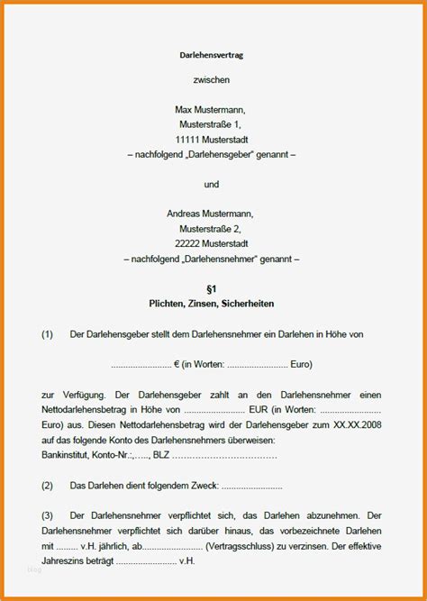 Mir ist mit die rückzahlungshöhe zu gering und ich habe ihn aufgefordert, die rückzahlung auf 500 eur im. Privater Kreditvertrag Zinslos Vorlage Erstaunlich 12 ...