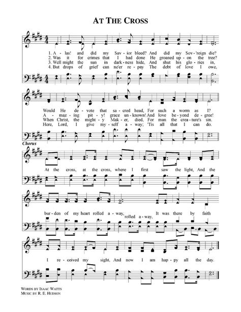 At The Cross Christian Song Lyrics Gospel Song Lyrics Hymn Music