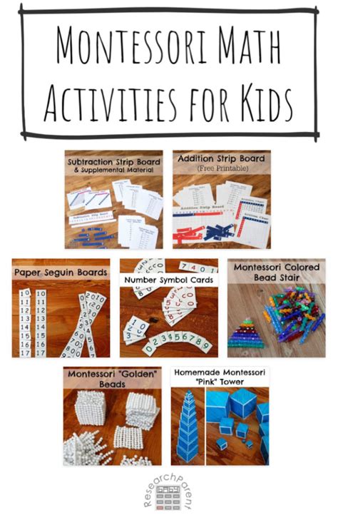 Homeschooling free lessons, printouts and more! Montessori Math Activities for Kids - ResearchParent.com