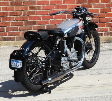 It was technically a front wheel bike, as the engine was attached to front wheel and rear wheel was driven through belt. 947 Royal Enfield Model J 500cc, beautifully restored ...