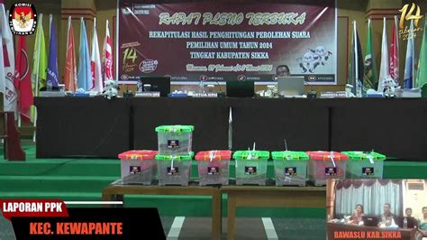 Pleno Rekapitulasi Hasil Penghitungan Perolehan Suara Pemilihan Umum