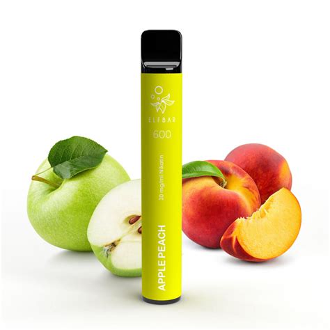 Elfbar 600 Apple Peach Einweg E Zigarette Vapes Shop