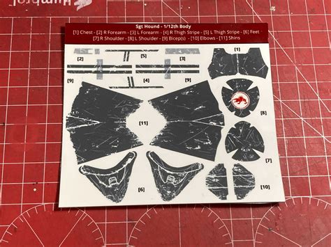 Sgt Hound Coruscant Guard 112th Waterslide Decal Sheets Etsy Canada