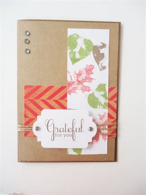 Grateful For You Thanksgiving Blessings Handmade Greeting Card Rich