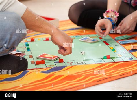 Young Couple Playing A Game Stock Photo Alamy