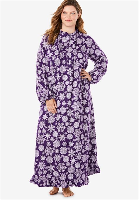 Long Flannel Nightgown By Only Necessities Plus Size Sleep Jessica