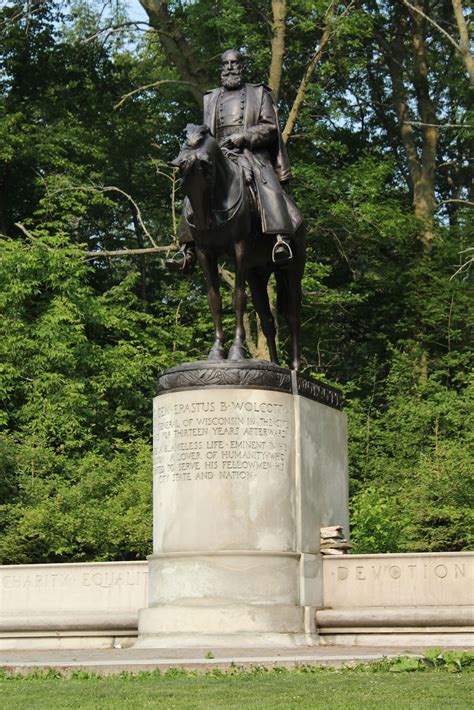 Wisconsin Historical Markers Brig Gen Erastus B Wolcott Statue