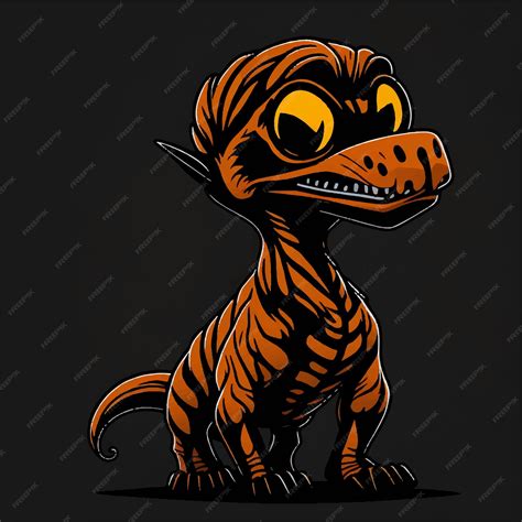 Premium Vector Cute Dilophosaurus Cartoon Vector Design