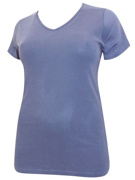 curve yours soft plum pure cotton v neck short sleeve t shirt plus size 14 to 36