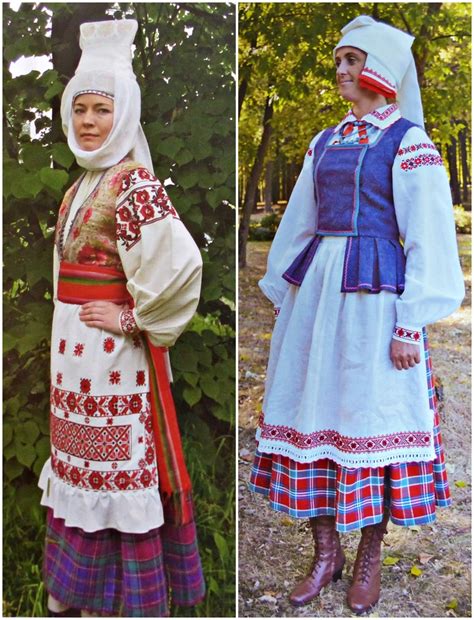 Local Style Traditional Costume Of Belarus By Region