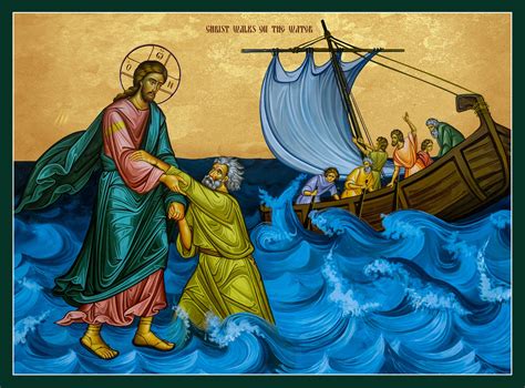 Jesus And Peter Walking On Water