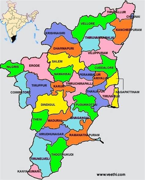 World political map world outline map world continent map world cities map read more. Tamil Nadu Districts Map | Indian States | Pinterest | Places, Maps and US states