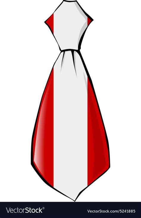 Necktie In National Colours Of Peru Royalty Free Vector