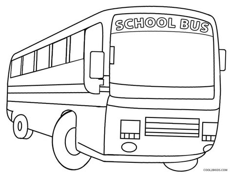 Printable School Bus Coloring Page For Kids