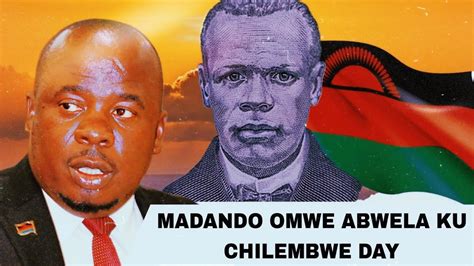 Zomwe Zakambidwa Ku Chilembwe Day Youtube