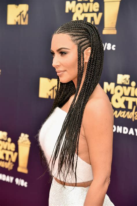 Many pictures of kim kardashian blonde hair hairstyles and hair color. Kim Kardashian West Wore Cornrows to the MTV Movie & TV ...