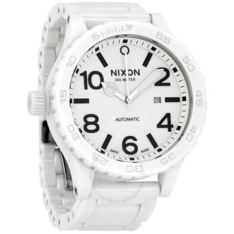 Nixon Ceramic 51 30 White Dial Automatic Mens Watch A147 1126 3007001728473 Watches Ceramic