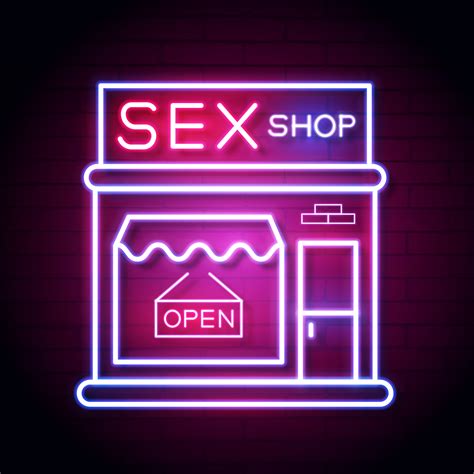 Sex Shop Now Neon Sign Ready For Your Design Greeting Card Banner Vector Vector Art