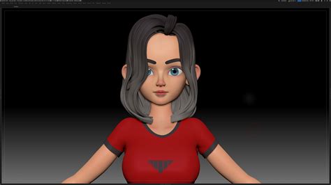 Artstation Zbrush Stylized Character Girl Base Mesh With Clothes