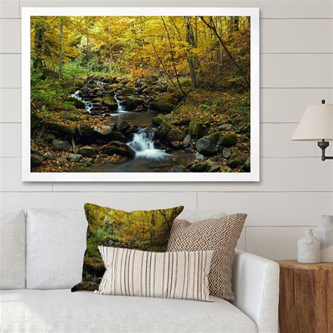Millwood Pines Beautiful Summer Forest Waterfall Iii Framed On Canvas