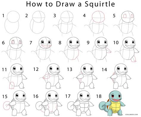 How To Draw Squirtle Pokemon Step By Step Squirtle Drawings Anime