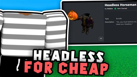 Roblox How To Get Headless For Really Cheap 325 Robux Youtube