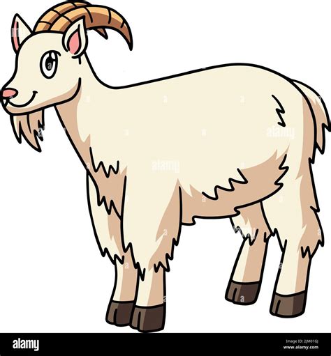Goat Animal Cartoon Colored Clipart Illustration Stock Vector Image