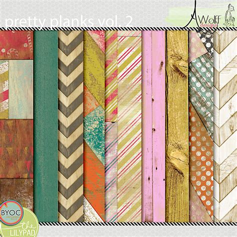 Digital Scrapbooking Wooden Papers Amy Wolff Designs