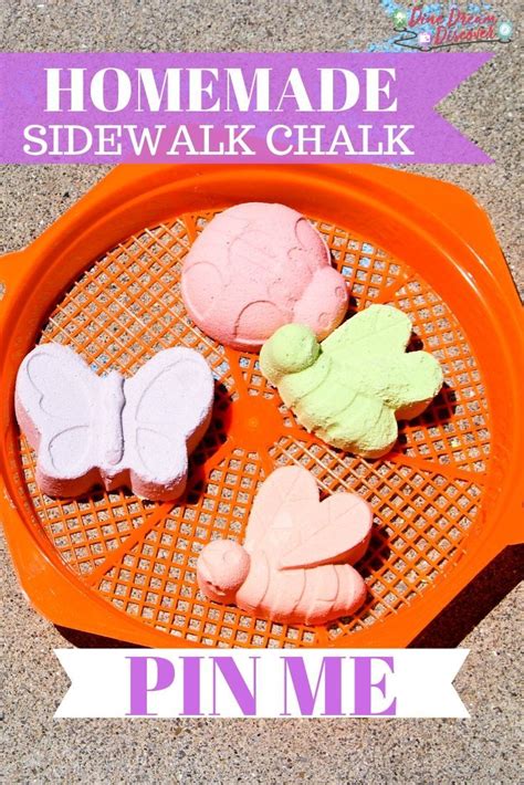 Homemade Sidewalk 3 Ingredient Chalk Dine Dream Discover Homemade