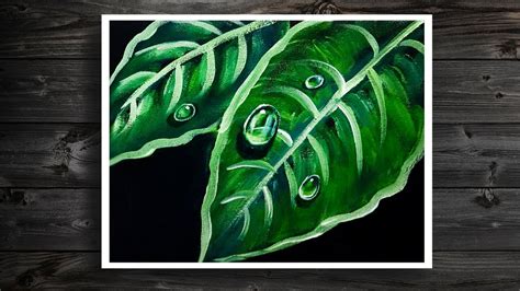 Leaf Acrylic Painting Step By Step Daily Art Challenge 6 Youtube