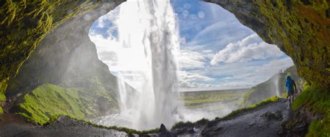 A Picture From A Cave Behind Seljalandsfoss Waterfall Iceland Oc