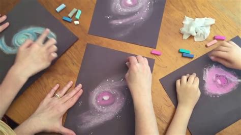 How To Draw A Spiral Galaxy With Chalk Pastels Youtube