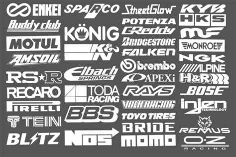 Automotive Sponsor JDM 39 Decals Stickers Pack V1 Car Racing Turbo
