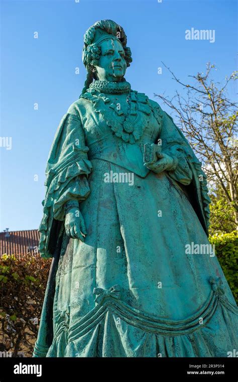The Statue Of Queen Caroline Amalie Of Augustenburg At Kongens Have The Kings Garden
