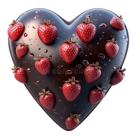 heart shaped strawberry dipped in rich chocolate stock image illustration of food sweet