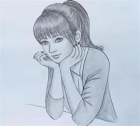 Sketch Of Beautiful Girl Prizeschool Drawings Girl Drawing Sketches