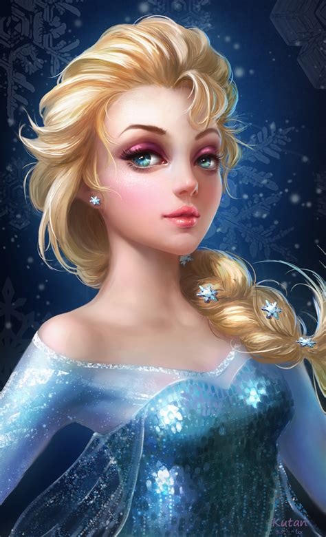 Safebooru 1girl Blonde Hair Blue Eyes Braid Earrings Elsa Frozen Eyeshadow Frozen Disney