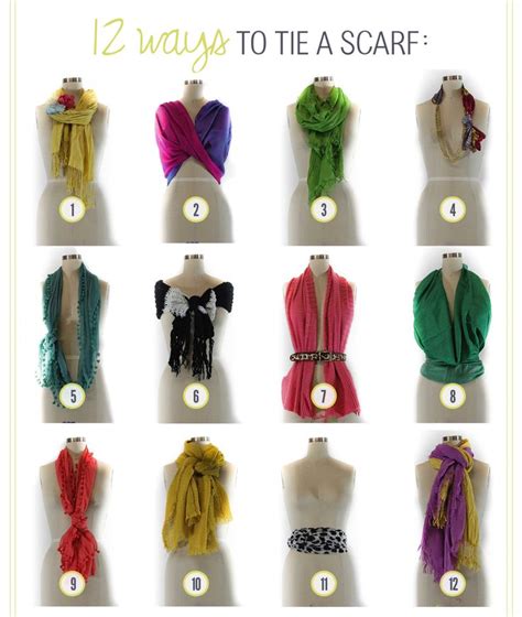 12 Ways To Tie A Scarf Fashion How To Wear Scarves Ways To Tie Scarves