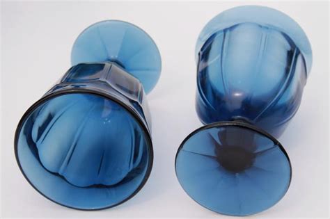 (and if you don't offer your guests water upon arrival, i don't know how to help you. antique blue colored glass water goblets wine glasses ...